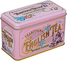 Té Victoriano Rosa: Lata Vintage con 40 Bolsitas