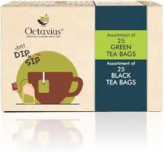Octavius 6: Surtido de Té Negro y Verde - 50 Bolsitas