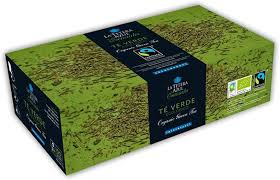 Tetera Azul: 100 Bolsitas de Té Verde Orgánico con Hierbabuena