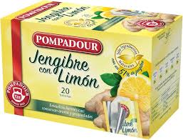 Té Infusión de Jengibre y Limón Pompadour - 20 Bolsitas
