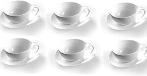 Juego de 6 Tazas de Porcelana para Infusiones