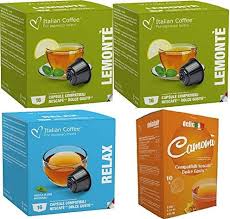 Degustación de Infusiones y Tés Dolce Gusto - 64 Cápsulas en 3 Variedades