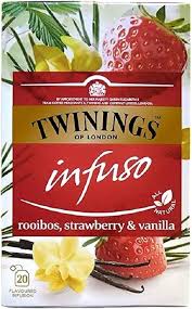 Infusión Rooibos Fresa y Vainilla - Twinings 20 Sobres