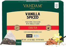 VAHDAM Masala Chai con Vainilla - 30 Bolsitas