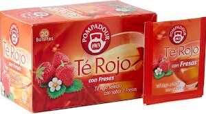 Té Rojo con Fresas Pompadour - 20 Bolsitas