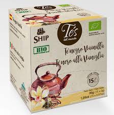 Té Rojo Bio de Fresa y Vainilla en Pirámides - 15 Unidades