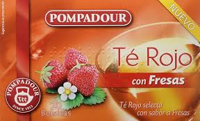 Pompadour Té Rojo con Fresas - Pack 5 x 20 Bolsitas