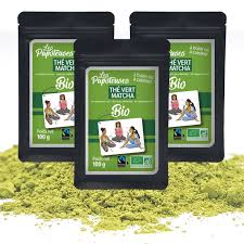 Lote de 3 Tés Verdes Biológicos Matcha en Polvo