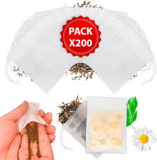 Raxint: Pack x200 Bolsas de Filtro Desechables con Cordón