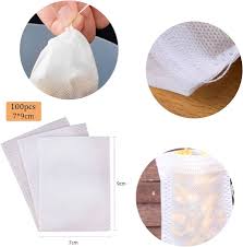 100 Bolsas Desechables para Té - Filtros Vacíos con Cordón