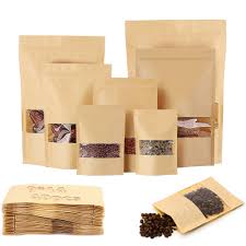 Bolsas Kraft con Ventana - 40 Piezas 9x14cm