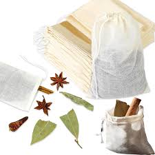 30 Bolsas de Especias de Algodón Natural para Cocinar