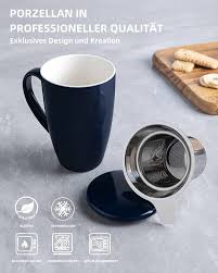 Taza de Té Porcelana con Infusor y Tapa LEKUNI