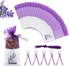 Bolsas de Lavanda NVIYAM: 40 Piezas con Cordón de Organza