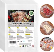 Bolsas de Vacío para Alimentos WECUTE - 100 Pcs 20x30 cm