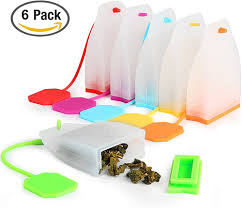 Infusores de Té de Silicona Reutilizables FineGood - Paquete de 6