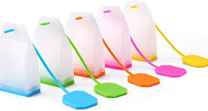 Bolsas de Té Reutilizables de Silicona con Cuerda Larga