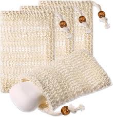 Juego de 4 Bolsas de Jabón de Sisal