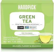 HANDPICK: 100 Bolsitas de Té Verde Ecológico