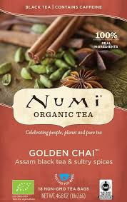 Chai Dorado - Té Negro Assam con Especias - 18 Bolsitas Numi