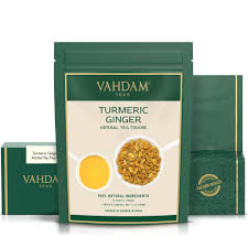 Té de Cúrcuma y Jengibre VAHDAM (100 g) - Infusión Herbal