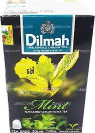 Té Negro Ceilán con Menta - Dilmah - 20 Bolsas