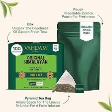 Té Verde Himalayo VAHDAM - 100 Bolsitas Piramidales