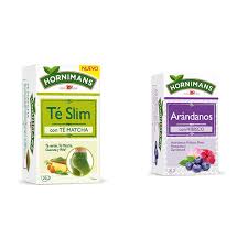 Hornimans Té Slim: Matcha y Arándanos 100% Natural - 20 Bolsitas
