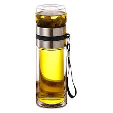 Botella de Vidrio con Infusor para Té y Agua