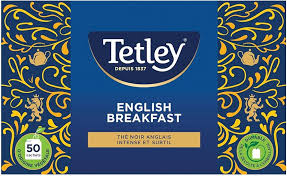Tetley Té Negro Desayuno Inglés - Aroma Rico - 50 Bolsitas