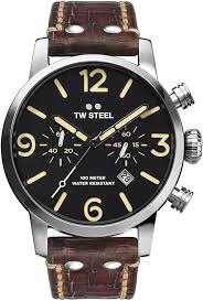 Reloj Cronógrafo Unisex TW Steel MS3 con Correa de Cuero