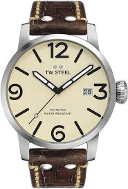 Reloj Analógico Unisex TW Steel MS21 con Correa de Cuero