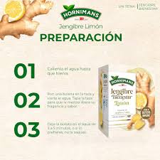 Hornimans Infusión Natural de Jengibre y Limón - 60 Bolsitas Sin Teína