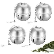 Juego de 4 Filtros de Té de Acero Inoxidable