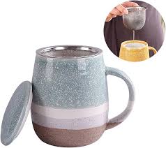 Taza Infusora con Tapa y Filtro para Té y Café
