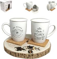 Pack de 2 Tazas de Té con Filtro y Tapa