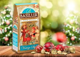 Té de Navidad BASILUR: Mezcla de Hoja Negra con Cerezas y Naranja
