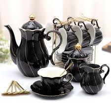 Juego de Té de Porcelana DUJUST para 6 Personas - 22 Piezas