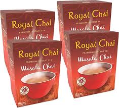 Royal Chai Masala Sin Azúcar - Paquete de 4