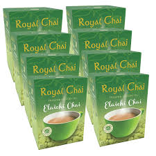 Royal Chai Elaichi Sin Azúcar - Paquete de 8