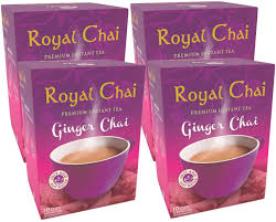 Royal Chai Jengibre Sin Azúcar - Paquete de 4
