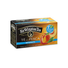 Té Sir Wiston: Té Negro Descafeinado con Sabor Natural a Melocotón - 20 Bolsitas