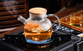 Tetera de Cristal LeKuni 1500ml con Infusiones y Taza