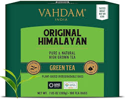 Té Verde Himalayo VAHDAM - 100 Bolsitas Piramidales